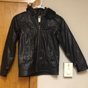 Boys faux leather jacket